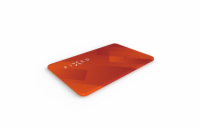 Smart tracker FIXED Tag Card s podporou Find My, bezdrátové nabíjení, oranžový