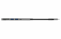 CONNECT IT CompactPRO USB-C hub + čtečka karet, (2xUSB-A 3.0, 1xUSB-C), externí, ANTRACITOVÝ