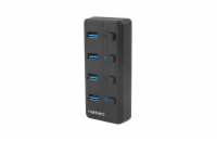 Natec aktivní rozbočovač Mantis 2, 4x USB 3.0 HUB, černý