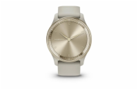 Garmin vivomove Trend, Nerezová luneta Cream Gold, pouzdro French Grey, silikonový řemínek