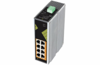 Conexpro GNT-IG1008GP-DC, Průmyslový PoE switch na DIN lištu, 8x LAN, 8x PoE