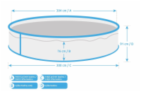 Marimex Bazén Orlando 3,05 x 0,91 m ŠEDÁ, bazén, fólie, skimmer (10303042)