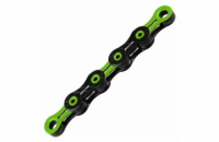 Řetěz KMC DLC 10 Super Light, 10 rychlostí, zeleno/černý - 116 článků