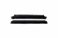 PATCH PANEL 19" 24x Cat5e 1U -plast.modul vyvazovací lišta