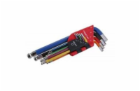 DTZ Klíče imbus SET s kuličkou 1,5 - 10 mm, 9 ks, CrV, barevné, FESTA