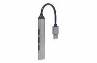 Gembird USB hub 4-portový USB 3.1 (Gen 1),stříbrný