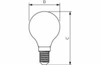 Philips CorePro LEDLuster ND 6.5-60W P45 E14 827 CLEAR GLASS LED žárovka Philips FILAMENT Classic E14 6,5W 2700K 230V P45 CL P347564