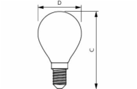 LED žárovka Philips E14 3,4W/40W stmívatelná, iluminační, čirá, 2700K 230V P45 CL   P449510