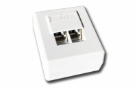 DATACOM Datová zásuvka STP CAT6 2xRJ45 na omítku 45st. bílá
