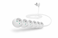 CONNECT IT prodlužovací kabel 230 V, 6 zásuvek, 3 m, bez vypínače (bílý)