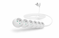 CONNECT IT prodlužovací kabel 230 V, 6 zásuvek, 5 m, bez vypínače (bílý)