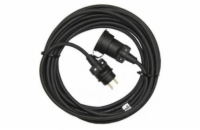 Venkovní prodlužovací kabel 20m / 1 zásuvka / černý / guma / 230 V / 1,5mm2