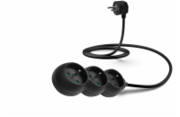 Connect IT prodlužovací kabel 230 V, 3 zásuvky, 1,5m, bez vypínače (černý)
