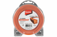 Makita struna nylonová Plus 2,4mm, 15m, oranžová, hranatá