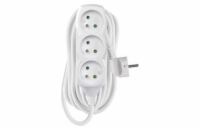 Prodlužovací kabel 7 m / 3 zásuvky / bílý / PVC / 1,5 mm2
