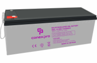 Conexpro baterie gelová, 12V, 200Ah, životnost 10-12 let, M8, Deep cycle