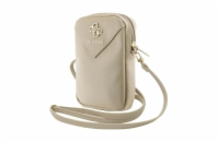 Guess Zip 4G Triangle Phone Bag Gold Luxusní telefonní taška značky Guess v elegantní zlaté barvě. Taška je zdobena ikonickým vzorem 4G a logem Guess, což jí dodává sofistikovaný vzhled. Disponuje zi