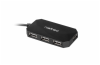 Natec rozbočovač Locust, 4x USB 2.0 HUB, černý