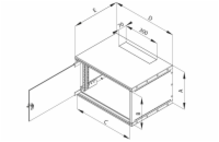 Triton RXA-09-CS4-CAX-A1 19"rozvaděč jednodíl.9U/400mm FLAT-PACK plech.dv.