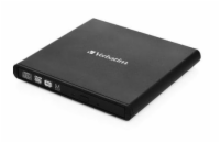 Verbatim 98938 VERBATIM CD/DVD vypalovačka/ externí/ USB 2.0/ SW Nero Burning Essentials/ podpora M-DISC/ Slimline/ černá