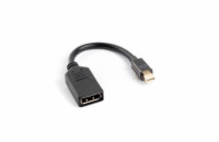 LANBERG adaptér mini DisplayPort 1.1 na Displayport, M/F, kabel 20cm, černý