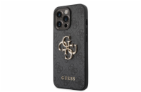 Guess PU 4G Metal Logo Zadní Kryt pro iPhone 14 Pro Grey Guess prémiový ochranný kryt telefonu s motivem Guess, který nejen že váš telefon perfektně ochrání, ale také svým povedeným designem a použit