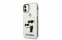 Karl Lagerfeld IML Glitter Karl and Choupette NFT Zadní Kryt pro iPhone 11 Transparent Karl Lagerfeld prémiový ochranný kryt telefonu vyrobený z kombinace kvalitních a odolných materiálů, které perfe