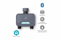 NEDIS chytrý zavlažovací systém/ regulátor průtoku vody/ Bluetooth/ rozsah 3 - 50 °C/ IP54/ Android/ iOS/ šedý