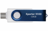 PATRIOT Xporter X550 128GB / USB Typ-A + USB Typ-C / USB 3.2 Gen 1 / bílo-modrá