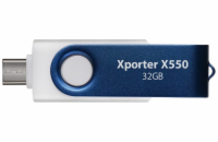 PATRIOT Xporter X550 32GB / USB Typ-A + USB Typ-C / USB 3.2 Gen 1 / bílo-modrá