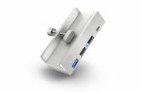 CONNECT IT USB DeskHub 4v1 na desku stolu, STŘÍBRNÝ