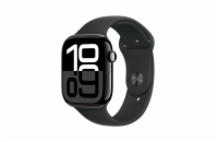 Apple Watch S10/42mm/Jet Black/Sport Band/Black/-S/M