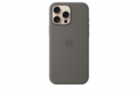 iPhone 16 Pro Max Silicone Case with MS - Stone Gr
