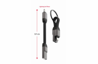 SWISSTEN MAGNETICKÝ KEYCHAIN KABEL USB-A  / LIGHTNING 9,7 CM