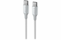 Swissten datový kabel textile ii usb-c / usb-c 1,5 m bílý