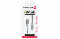 Swissten datový kabel kevlar usb-c / usb-c 1,5 m bílý