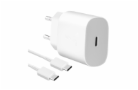 Samsung Nabíječka 25W + Datový kabel USB-C/USB-C (Bulk) - bílá Samsung Cestovní nabíječka 25W EP-TA800EWE + Datový kabel USB-C/USB-C EP-DG980BWE
