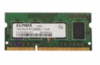 Elpida 1GB DDR3 PC8500 1066MHz SODIMM CL7 Operační paměť pro notebooky, Elpida 1GB DDR3 1066MHz SODIMM CL7