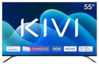 KIVI - 55 , UHD, Google Android TV, Black, 3840x2160, 60 Hz, , 2x10W, 70 kWh/1000h , BT5, HDMI 3x, USB2x