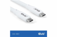 Club3D Kabel USB-C 4.0, 20Gbps, 4K60Hz, PD 240W, 2m, bílá