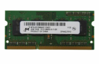 Micron 2GB DDR3 PC10600 1333MHz SODIMM CL9 Operační paměť pro notebooky, Micron 2GB DDR3 1333MHz SODIMM CL9
