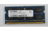 Elpida 2GB DDR3 PC10600 1333MHz SODIMM CL9 Operační paměť pro notebooky, Elpida 2GB DDR3 1333MHz SODIMM CL9