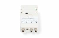 Nedis SAMP42221WT - Anténní zesilovač CATV | Zesílení: 25 dB | 47 - 862 MHz | Počet výstupů: 2 | Ovládání zesílení | Bíl