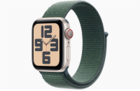 Apple Watch SE Cell/44mm/Starlight/Sport Band/Lake Green