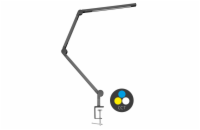 ECOLITE LED stolní lampa 19W (8W+11W) volba teploty světla, stmívatelná, stolní úchyt, černá LU19WT-CR