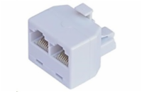 Rozdvojka RJ45, 1x8p8c/2x8p8c - telefonní