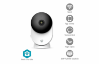 Nedis WIFICI12CWT SmartLife Vnitřní Kamera | Wi-Fi | 3MP Full HD 1296p| Se snímačem pohybu | Noční vidění | Bílá
