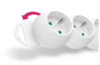 CONNECT IT prodlužovací kabel 230 V, 3 zásuvky, 1,5 m, s vypínačem (bílý)