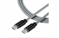 Tactical Fast Rope Aramid Cable USB-C/USB-C 100W 20V/5A 2m Grey