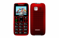 EVOLVEO EasyPhone EP 501 Red mobilní telefon pro seniory s nabíjecím stojánkem, Red